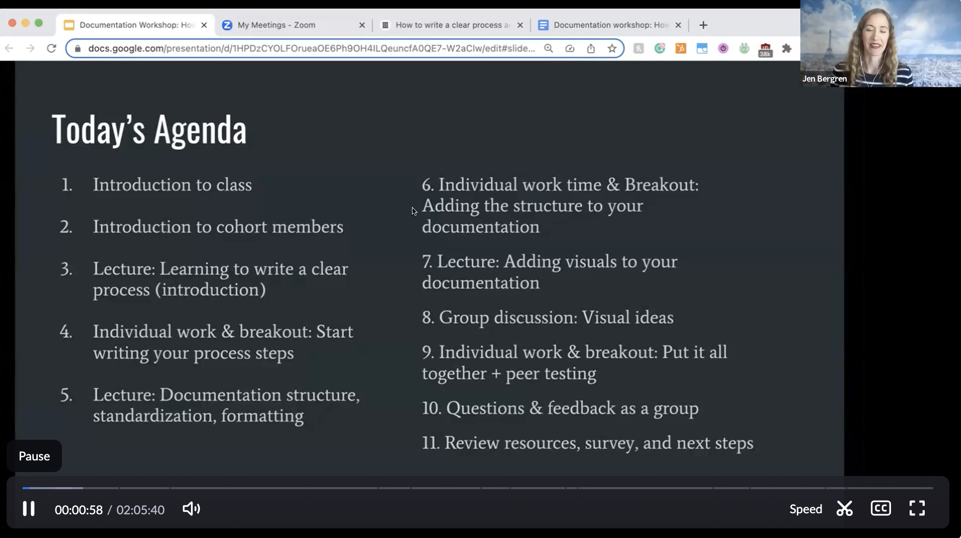 Documentation_class_agenda